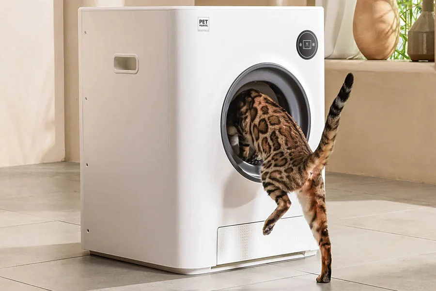 semi automatic litter box